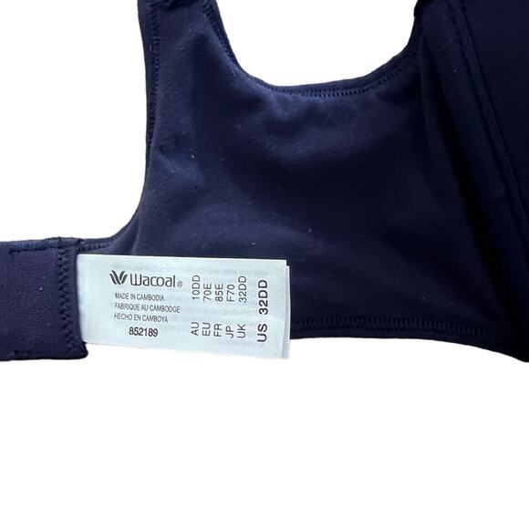 NWOT Wacoal 852189 How Perfect Wire Free T-shirt Blue Bra – 32DD - Picture 6 of 6